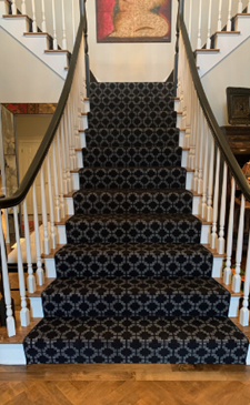 carpeted stairway